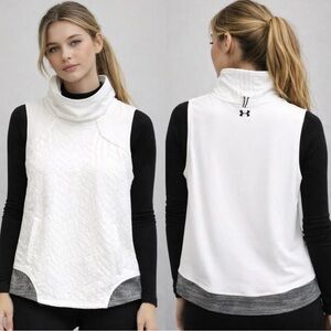 Under Amour White Athleisure Sleeveless Vest Tank Top Active Wear Sports Wear.